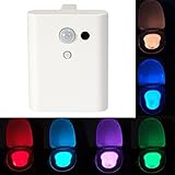 トイレライトangeerセンサーMotion Activated LED energy-efficientポータブルバスルームカラーChanging Nightlight DF-C9ZP-TSAW