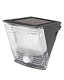 Designers Edge L954 Solar Powered Motion Activated LED Wall light with Rechargeable Batteries, Black