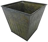 大橋新治商店 アンティーク調 ブリキ鉢カバー プランターカバー Tin pot レデリ スクエア S 30-423