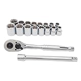 Stanley STMT74862 SAE and Metric 3/8' Drive Mechanics Tool Set, 18 Piece [並行輸入品]