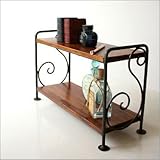 棚 シェルフ 木製 飾り棚 アイアン スパイスラック シンプルミニラック B [kan6905]