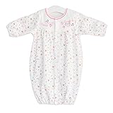 TopCotton 赤ちゃん 服 女の子 ロンパース ツーウェイオール ふんわり柔らかい 新生児 コットン100% 50-70CM（0-6ヶ月） (ホワイト)