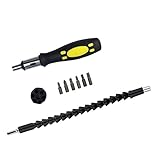 Fenteer ドライバー スクリュービット（6個） フレキシブルシャフト スクリュービットホルダー 多用途