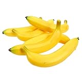 Set of 6 Individual Fake Fruit Bananas - Artificial Fruit Plastic Bananas for Still Life Paintings, 