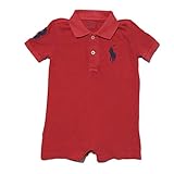 (ポロ ラルフローレン チルドレンズウェア) POLO RALPH LAUREN CHILDRENSWEAR ベビー 男の子 ショートオール Cotton Mesh Polo Shortall レッド