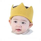 ベビー帽子　王冠風　王子様　ハーフバースディの小道具に　クリスマス　ハロウィンに　マスタード色