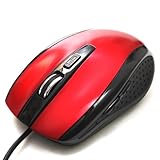 タイムリー オーピー5マウス レッド&ブラック USB接続 PS/2変換アダプタ付 4ボタン1スクロール OP5-MOUSE-REB