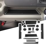 【LFOTPP】 スズキ エブリイ 6代目 エブリイワゴン 3代目 専用 インテリアラバーマット DA17V/DA17W型 コンソールマット ドアポケット 内装パーツ エブリィワゴンda17w ノンスリップマット ドレスアップパーツ アクセサリー 車種専用設計 (ホワイト)