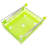 awakingdemi冷蔵庫引き出しオーガナイザー、スライド冷蔵庫冷凍庫キッチンスペースセーバー組織ストレージラックシェルフ グリーン 9lt7uc4rw1sy0