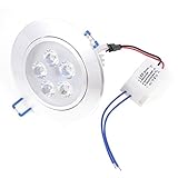 円形の天井の凹型5W LEDダウンライトは、ウォームホワイトスポットライト