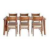 NAGANO INTERIOR (ナガノインテリア) / ダイニング7点セット DT256 テーブルサイズ幅180cm×奥91cm×高68cm DC018 MO ミディアムオーク色 タモ無垢材