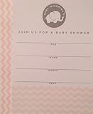 Gartner StudiosピンクElephant fill-inベビーシャワーパーティーinvitations- 10 Singleパネルfill-in招待カード& Decorated envel