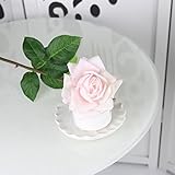 BASONG　観葉植物 造花　高品質ローズ　プレセント　ギフト　結婚式　誕生日　発表会　ベビーピンク 5本セット