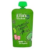 Ella's Kitchen Broccoli Pears + Peas from 4 Months 120g (Pack of 2) - エラのキッチンブロッコリー梨+ 4ヶ月120グラムからエンド