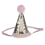 プリンセスクラウン　可愛い　バースデークラウン　1　シール付け　綺麗　誕生日の王冠　ハーフバースデー ハッピーバースデイー　小さい王女　誕生日のプレゼント　100日祝い　ゴムバンド　記念写真　撮影　ピ