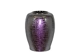 UTC 70833 Medium Silver Ceramic Vase with Metallic Finish [並行輸入品]