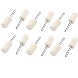 uxcell マウントフェルトボブ　研磨ツール　20mmx10mm　電動パワードリル用　12 個入り