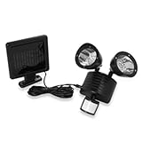 Black Solar Powered Motion Sensor Security Flood Light 22 LEDs [並行輸入品]