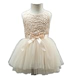 Candykids ベビードレス ベビーデイジー 結婚式 セレモニードレス フォーマルドレス 子供服 女の子お宮参り ティアードスカート　　ベビードレス フォーマルドレス (80cm, クリーム色)
