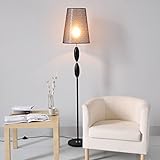 A フロアランプベッドルームリビングルームテーブルランプフロアランプ ( 色 : Black mesh )