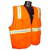 Radians SV61-NZOD-4X Two Tone Dual Economic Surveyor Non Rated Safety Vest, Orange, 4 Extra Large by
