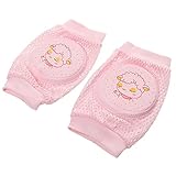 ノーブランド品 赤ちゃん　子供　綿　柔らかい　滑り止め　ひざあて　膝パッド　ウォーマー　プロテクター　肘クッション　ケガ防止　可愛い　全3色4パタン選べる - ピンク, 羊
