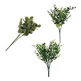 SONONIA 3つ　作品　人工　ユーカリ　葉　シミュレーション花　花束　花　装飾