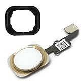 Johncase New OEM Original Touch ID Sensor Home Button Flex Ribbon Cable Assembly Replacement + Rubbe