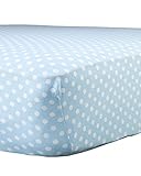Abstract Baby Polka Dot Print Extra Deep Fitted Jersey Crib Sheet (24 x 38, Blue) by Abstract