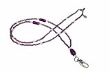 BoojeeビーズラベンダーバラビーズランヤードIDバッジホルダー Boojee Beads Lavender Roses Beaded Lanyard ID Badge Holder