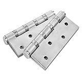 Dovewill ホーム　ドアのバットヒンジ　ステンレススチール製　キャビネットドア　ハードウェアヒンジ　ネジ付き　1ペア　 - 銀, 3MM