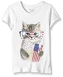 The Children's Place Big Girls' Americana Graphic T-Shirt White S (5/6) [並行輸入品]