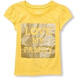 THE CHILDREN'S PLACE(ザ・チルドレンズプレイス) ショートスリーブグリッターグラフィックティ S/Dサンシャイン トップス半袖Tシャツ 12～18ヶ月【並行輸入】