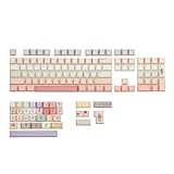 KiiBoom x ストロベリージャム1986 ベリークリームキーキャップセット 137キー Cherryプロファイルメカニカルキーボード用PBTカスタムキーキャップ ANSI/ISO 60% 65% 75% TKL フルサイズレイアウト対応