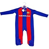 FCバルセロナ フットボールクラブ FC Barcelona オフィシャル 赤ちゃん・ベビー用 長袖ボディースーツ 長袖ロンパース オールインワン (3-6ヶ月) (ブルー/レッド)