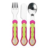 Vital Baby Stainless Steel Cutlery Set, Pink by Vital Baby