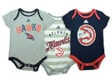 Atlanta Hawks InfantsベビーNBAクリーパー「3点」ボディスーツセット