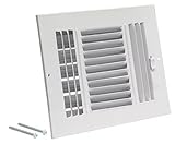 EZ-FLO 61614 Three-Way Sidewall/Ceiling Register [並行輸入品]