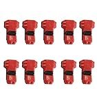 Alightings Solderless 配線ジョイントクイックスプライスコネクター 20-24AWGケーブル用 新しいロックフラップスタイル きれいなレッド ノンピールワイヤージョイントコーナーコ