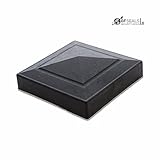 Extreme Weather Resistantプラスチックポストキャップ、4 x 4インチ、ブラックカラー、16個。