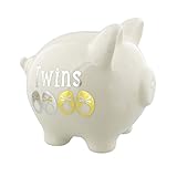 Adorable Pig Shaped最初Baby Money Bank for Twins by Haysom Interiors