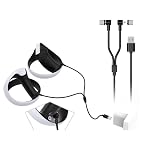 For PS5 VR2コントローラー用充電ケーブル 高速充電器 USB Type-Cコード For PS5 VR2 ハンドル磁気充電ケーブル PS5 ハンドル type-c 充電ケーブル For PS VR2ゲーム用ヘッドセットコントローラー/PS5コントローラー用 PS VR2用アクセサリー 80cm USB磁気充電ケーブル 2台同時充電可能
