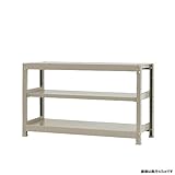 軽中量棚150kg 単体 幅120×奥行45×高さ70cm 3段 ニューアイボリー 150kg/段