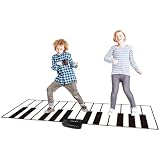 TAYTHI プレイマット 24鍵 足で弾く知育玩具足で弾く 子供 ピアノ 子供タップピアノ タップピアノ ピアノマット 録音・再生・音量調節機能付き 音楽マット 知育玩具 音感トレーニング 男の子 女の子 子供 プレゼントに最適 (ホワイト)
