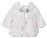 Cozyスーパーソフトコートジャケットチーターピンクホワイトアイボリートープ – Infant to Girls カラー: ホワイト