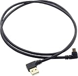 オーディオファン USBケーブル 両端子L字型 USB-Aオス (L型D) マイクロUSB (L型D) ケーブル長さ約1.0m 端子含む)
