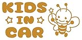 Sticker Shop Haru KIDS IN CAR ステッカー チョウの妖精 ゴールド