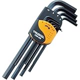 トラスコ中山:TRUSCO 六角棒レンチセット 標準タイプ 9本組 TRR-9S 型式:TRR-9S（1セット:9本入）