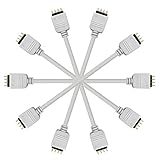 Kabenjee5個入4ピンSMD5050/3528/2835 RGB LEDテープライト用30cm延長ケーブル、4Pin LEDストリップライト用延長コード,半田付け不要LEDテープライト4ピンコネ