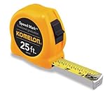 Komelon SM3925 Speed Mark Acrylic Coated Steel Blade Tape Measure 25-Foot by 1-Inch Yellow Case [並行輸